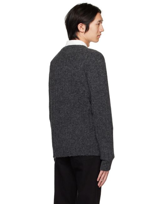 Norse Projects Black Gray Sigfred Sweater for men