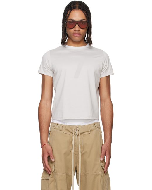 Raimundo Langlois Gray Short Sleeve Crewneck T-Shirt for men