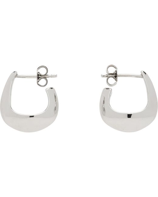 Lemaire White Curved Mini Drop Earrings