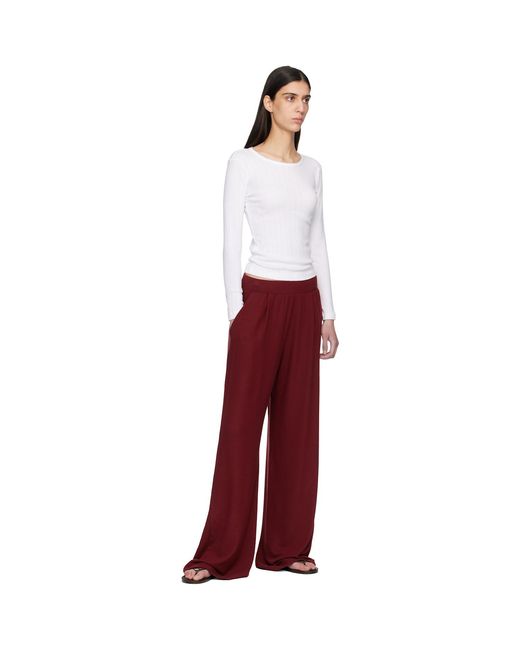 Leset White Pointelle Slim Fit Long Sleeve T-Shirt