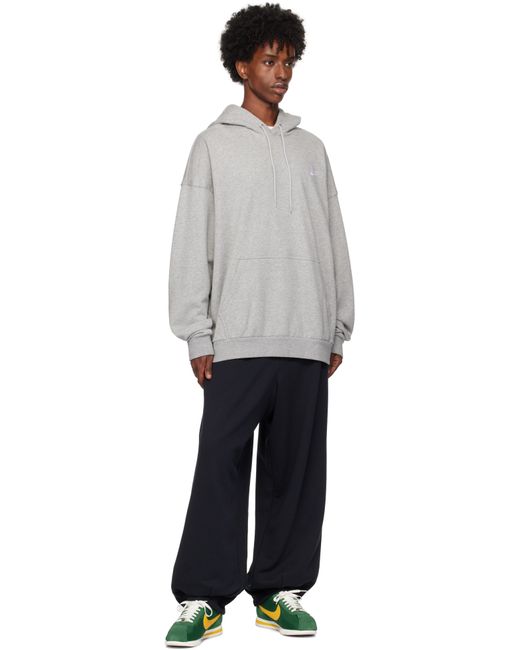 Nike Gray Oversized French Terry Pullover Hoodie for men