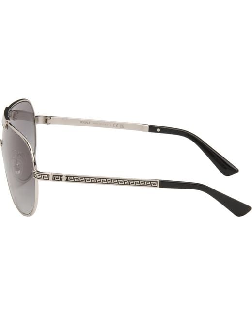 Versace Gray Greca Sunglasses