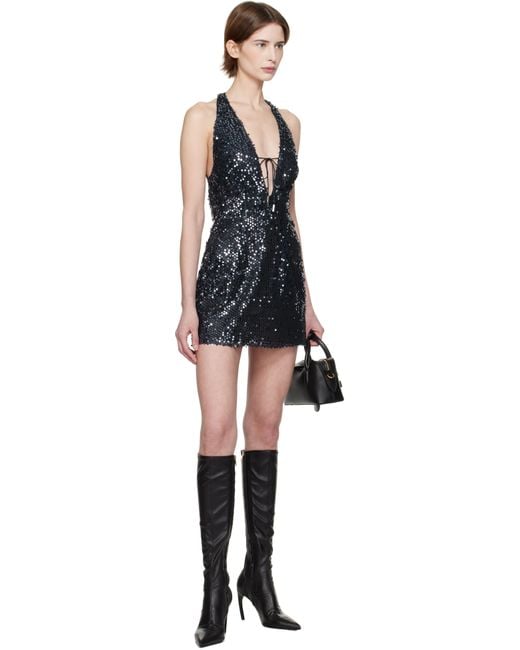 16Arlington ネイビー Alba ミニドレス Black