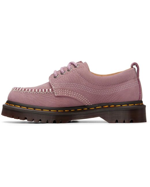 Dr. Martens Red Lowell Nubuck Moc Toe Derbys