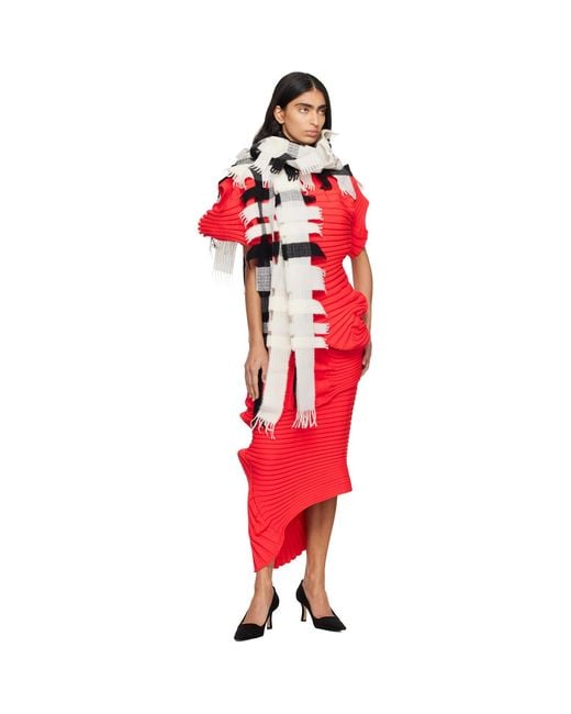 Issey Miyake Natural Raschel Weave Stole Scarf
