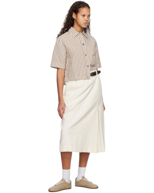 Margaret Howell Natural Off- Field Midi Skirt