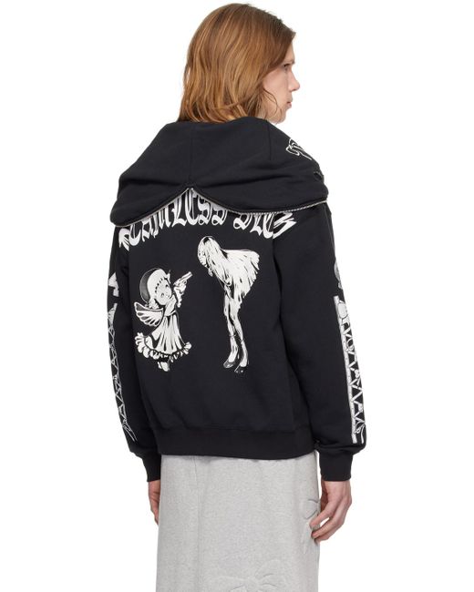 Ashley Williams Black Dreamless Butterfly Hoodie for men
