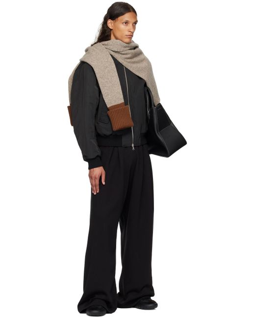 メンズ Dries Van Noten パデッド ボンバージャケット ブラック