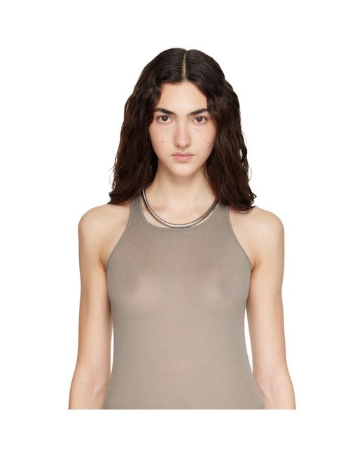 Rick Owens Metallic Tower Snake Necklace
