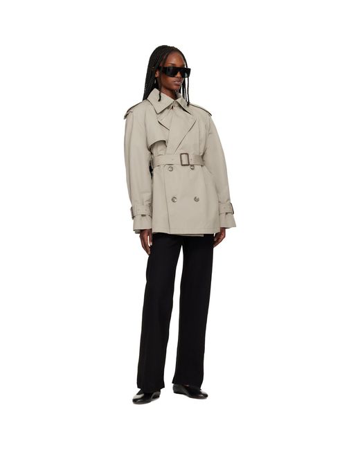 Wardrobe NYC Natural Clean Mini Trench Coat