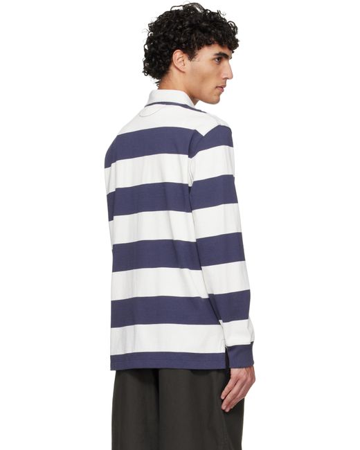 Ralph Lauren Classic Fit Long Sleeve Button Down Striped Shirt Men's Size L cotton blue type Vintage Second Hand