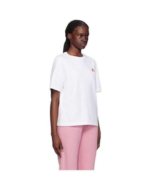 Maison Kitsuné Multicolor White Speedy Fox T-shirt