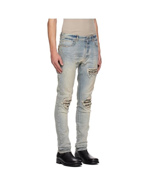 Amiri Blue Studs Mx1 Jeans for men