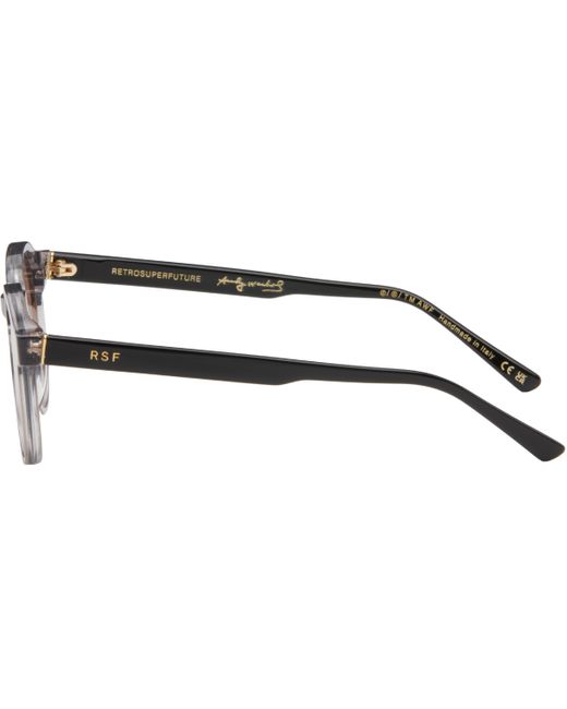 Retrosuperfuture Black Transparent 'The Warhol' Sunglasses for men