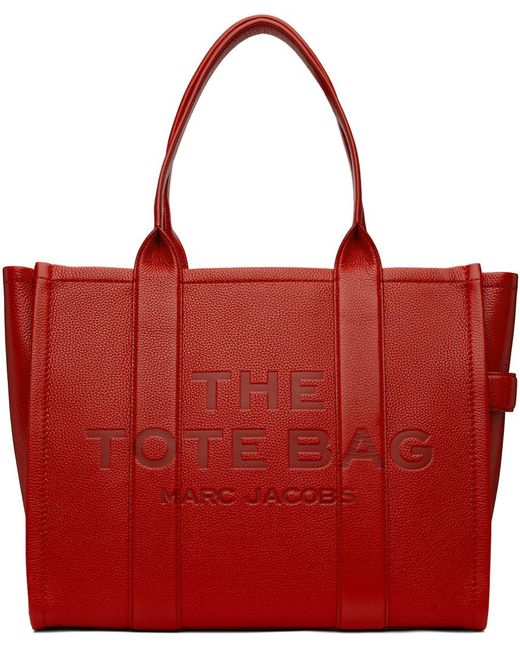 Marc Jacobs Red 'The Leather Large' Tote