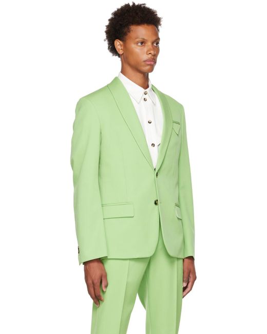 Bottega Veneta Green Plain-woven Blazer for men