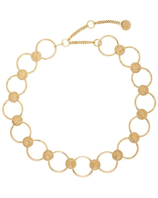 Versace Metallic 'La Medusa' 5 Cm Chain Belt