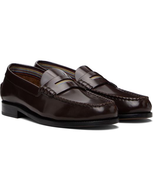 Paul Smith Black Leather 'Lido' Loafers for men