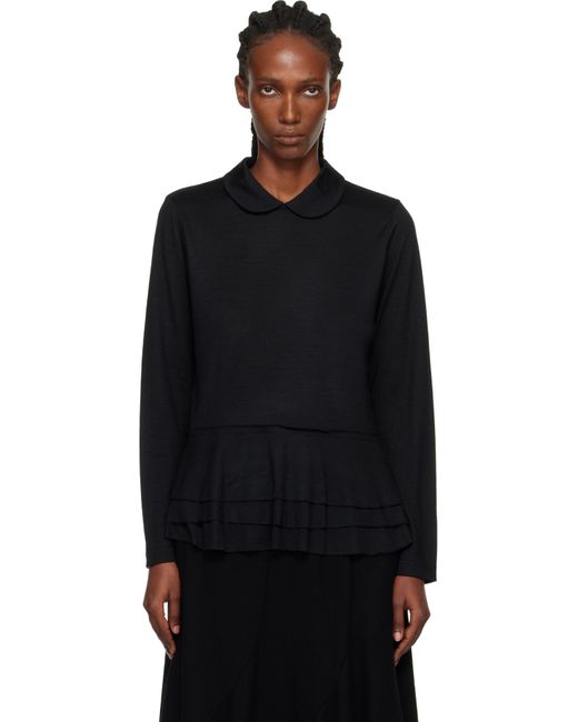 Tao Comme Des Garçons Black Tiered Wool Jersey Sweater