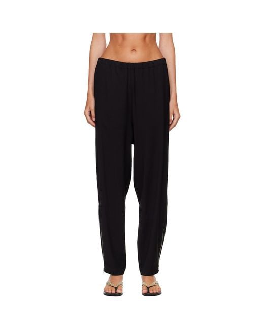 Cordera Black Viscose & Wool Lounge Pants
