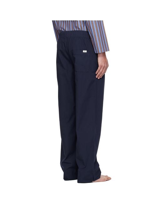Tekla Blue Poplin Pyjama Pants for men