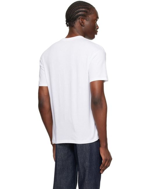Auralee White Seamless T-shirt for men