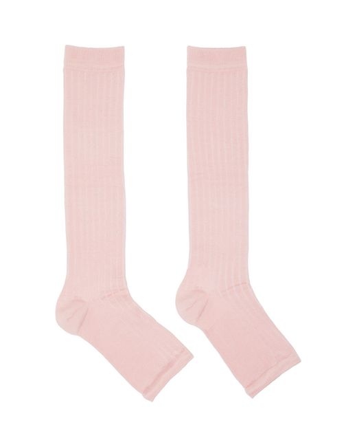 Swedish Stockings Pink Ssense Exclusive Long Sandal Socks