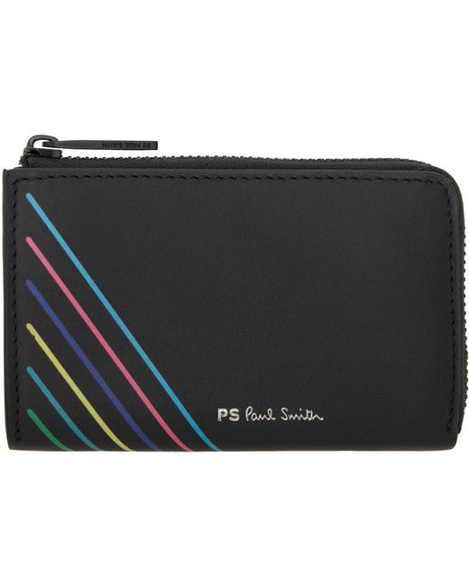 PS by Paul Smith Black 'sports Stripe' Wallet for men