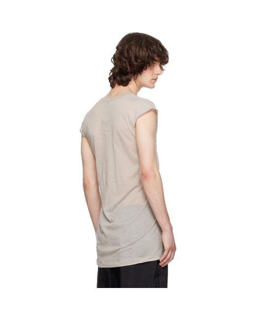 Rick Owens Black Off- Temple Deep V Sl T-Shirt for men