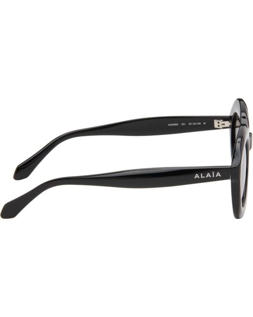 Alaïa Black Round Sunglasses