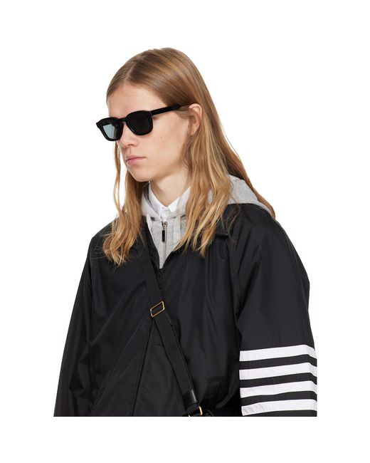 Thom Browne Black Acetate Rectangular Sunglasses for men