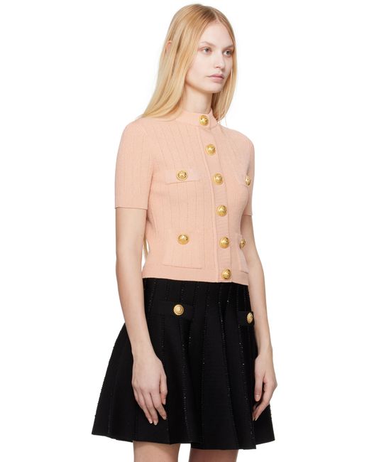 Balmain ピンク 4ポケット ニットカーディガン Black