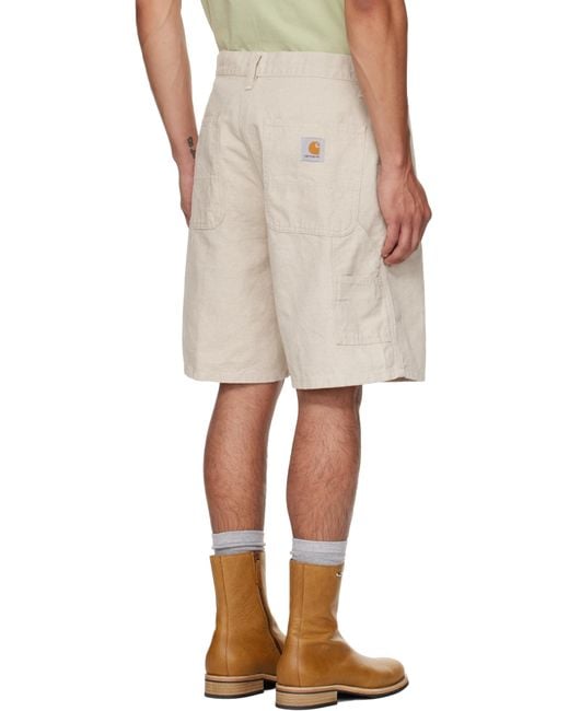 Carhartt Natural Off- Walter Single Knee Shorts for men