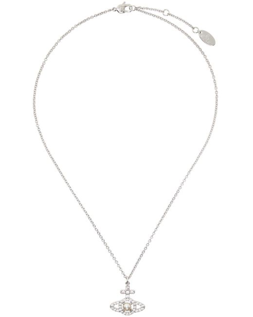 Vivienne Westwood White Silver Olympia Necklace for men