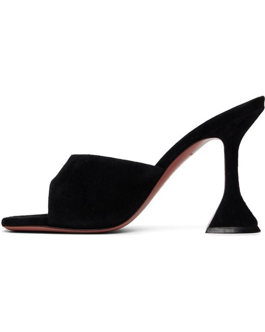 AMINA MUADDI Black Lupita Slipper 95 Heeled Sandals