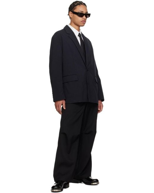 Juun.J Black Zip Panel Trousers for men