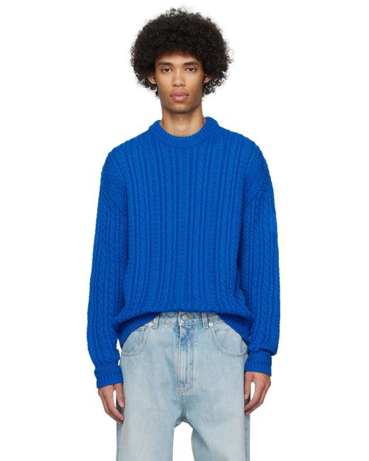 Bally Blue Embroidered Sweater for men