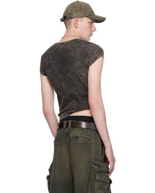 T-shirt brun - capsule brune exclusive à ssense DIESEL pour homme en coloris Black