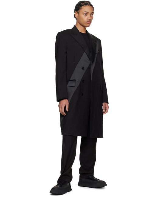Helmut Lang Black Tuxedo Car Coat for men