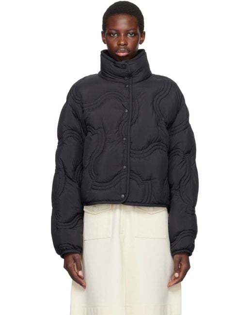 Moncler ネイビー Beryl ショート ダウンジャケット Blue