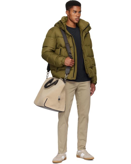 Baskets Beiges En Suède À Laçage Boss pour homme en coloris Black