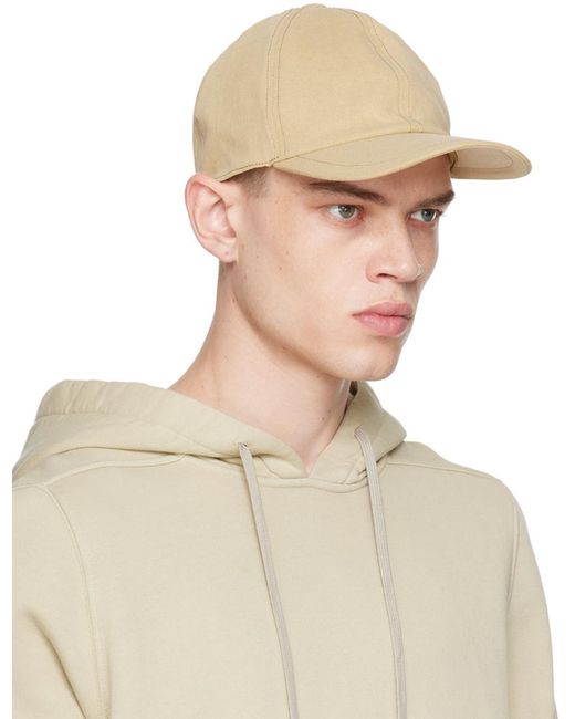 Rick Owens Natural Overdyed Foil Cap for men