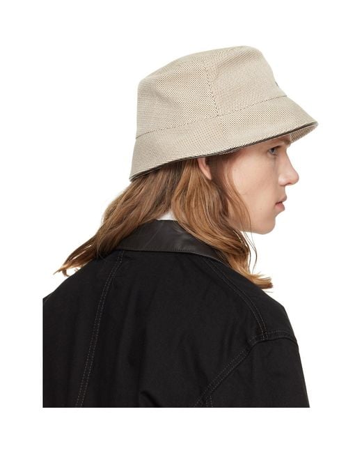 Ferragamo Brown Canvas Bucket Hat for men