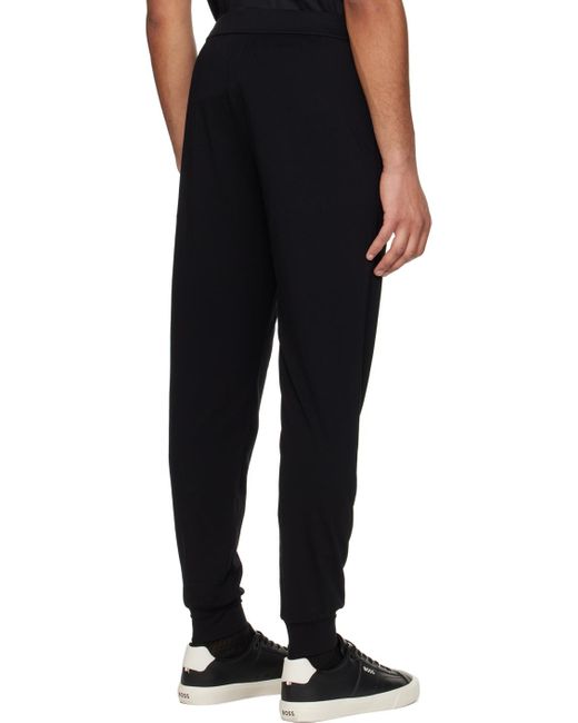 Pantalon de pyjama noir à logo imprimé Boss pour homme en coloris Black
