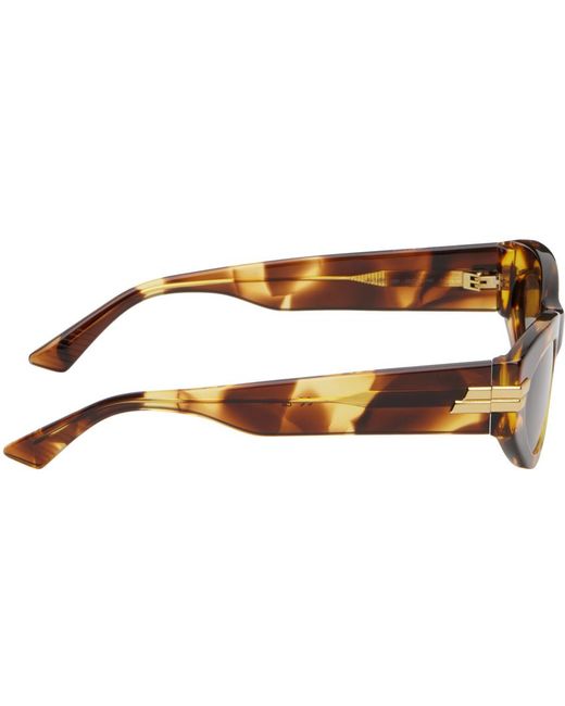 Bottega Veneta Black Brown Cat-eye Sunglasses