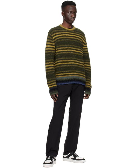 PS by Paul Smith Black Multicolor Stripe Sweater for men