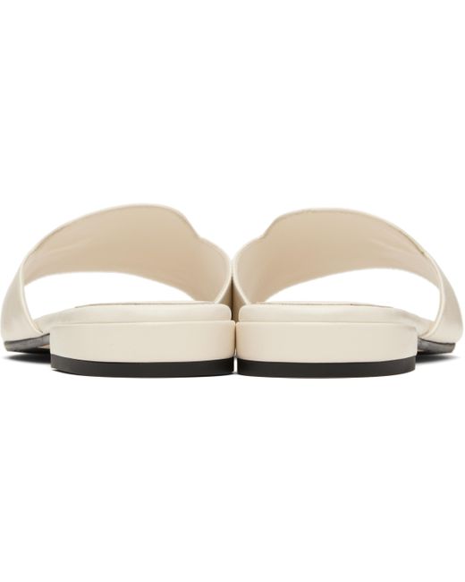 Jimmy Choo Black Off- Dina Flat Sandals