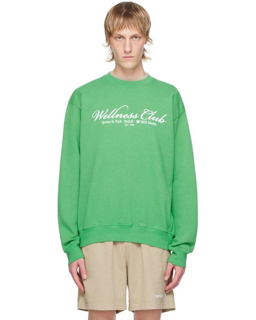 Sporty & Rich Green '1800 Health' Sweatshirt for men