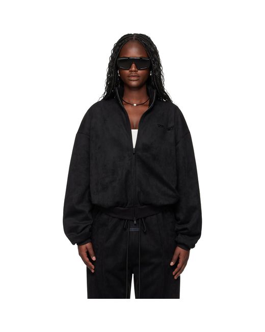 Fear Of God Black Holiday Faux-Suede Fleece Vintage Track Jacket