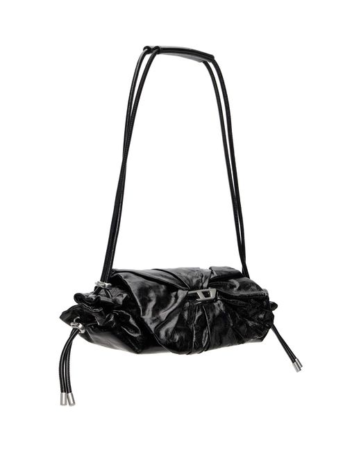 DIESEL Black Scrunch-D Shoulder S Bag